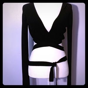 BCBG Max Azria Ribbed Ballet Cardigan M